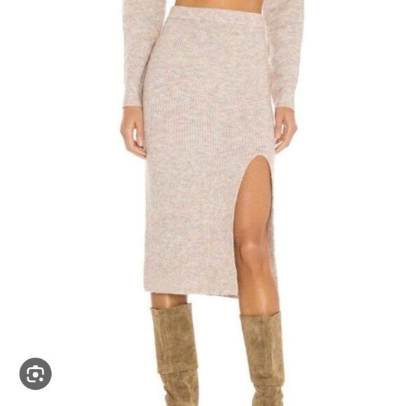 Anthropologie Heartloom Skirt Confetti Cable Knit Size M Stretch - Picture 2 of 6